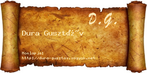 Dura Gusztáv névjegykártya