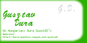 gusztav dura business card